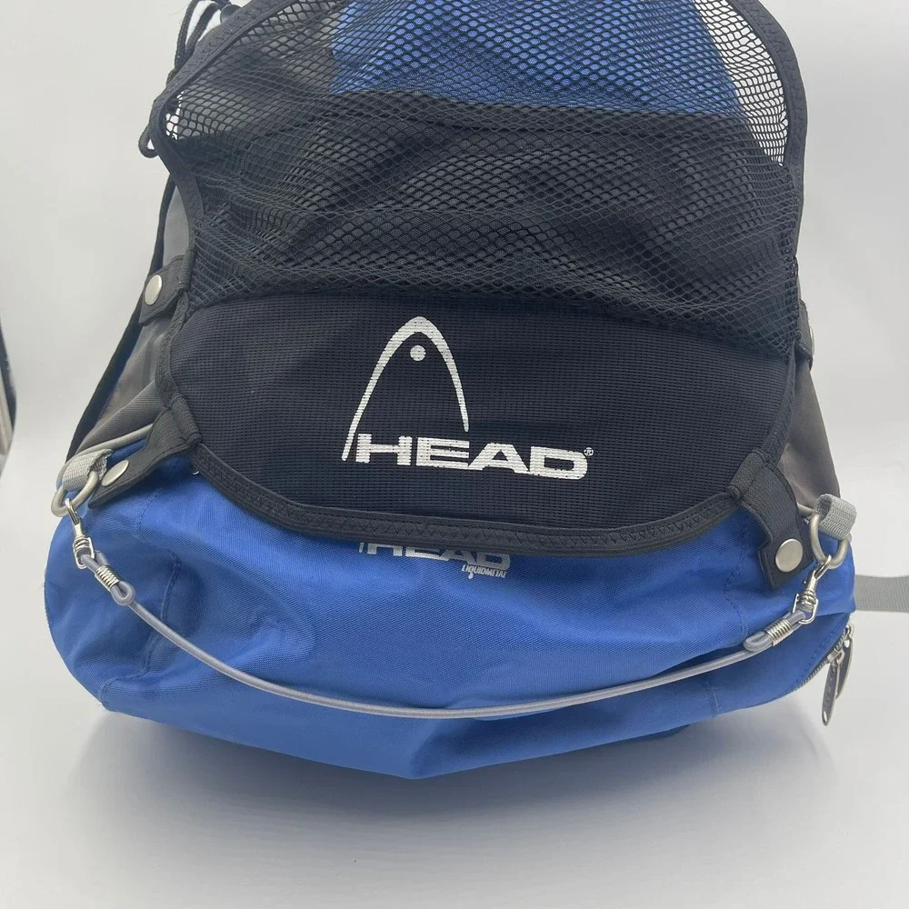 HEAD LiquidMetal Backpack Blue‎ Black Gray Multi-Pocket School Tennis Rocquet